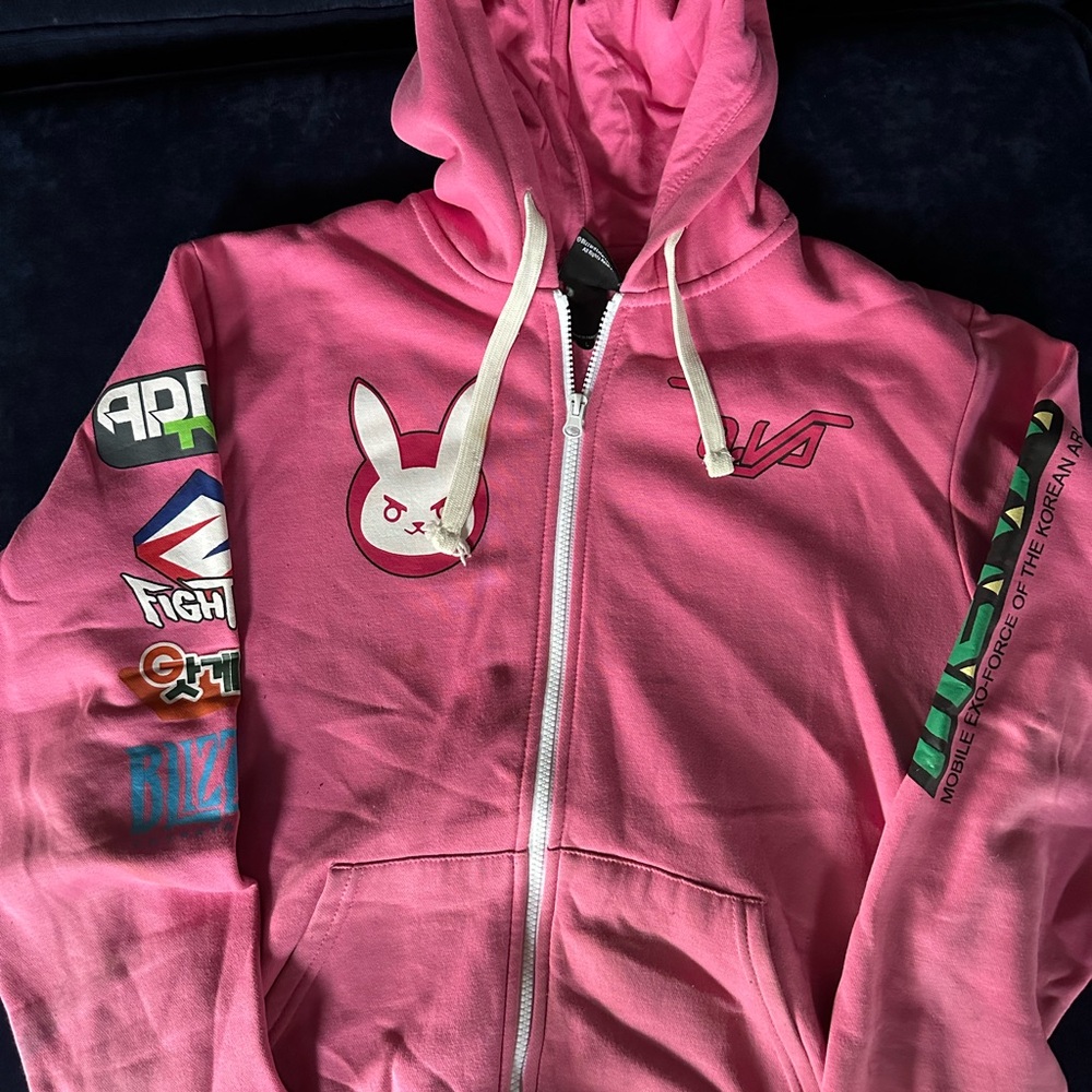 JINX Pink Hoodie with Fun Graphics